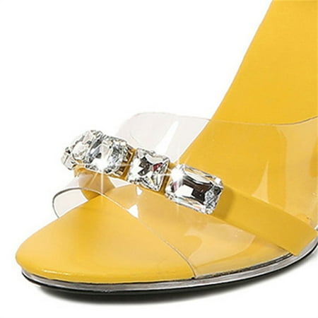 Women‘s Ankle Buckle Strap High Heels Rhinestone Transparent Upper Open Toe Sandals Party Stiletto Heels
Women‘s Ankle Buckle Strap High Heels Rhinestone Transparent Upper Open Toe Sandals Party Stiletto Heels
