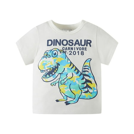 Summer T Shirts For Toddler Kids Baby Boys Cartoon Cute And Camouflage Dinosaur Short Sleeve Crewneck T Shirts Tops Tee Yellow And White Optional
Summer T Shirts For Toddler Kids Baby Boys Cartoon Cute And Camouflage Dinosaur Short Sleeve Crewneck T Shirts Tops Tee Yellow And White Optional
