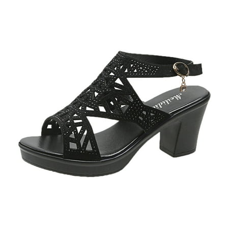 Youmylove Women Fashion Suede Rhinestone Decorative Buckle Thick High Heel Sandals Summer Comfy Daily Simple Walking Footwears
Youmylove Women Fashion Suede Rhinestone Decorative Buckle Thick High Heel Sandals Summer Comfy Daily Simple Walking Footwears