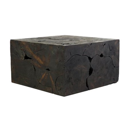 Control Brands FL1414BLK Triple Burnt Coffee Table, Black - 18 in.