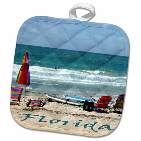 3dRose beach chairs surfboards umbrellas sand ocean florida - Pot Holder 8 by 8-inch
3dRose beach chairs surfboards umbrellas sand ocean florida - Pot Holder 8 by 8-inch