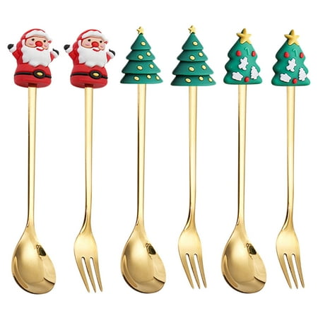 Yoslce Office Decor 6Pcs Stainless Steel Christmas Spoon Gift Set Dessert Spoon Fork Coffee Spoon Christmas
Yoslce Office Decor 6Pcs Stainless Steel Christmas Spoon Gift Set Dessert Spoon Fork Coffee Spoon Christmas