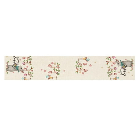 Topaty Easter Table Runner | Spring Bunny Flower Gnomes Decor Easter Table Cover | 30x182cm/11.81x71.65in Dresser Scarf Table Topper for Easter Home Decoration
Topaty Easter Table Runner | Spring Bunny Flower Gnomes Decor Easter Table Cover | 30x182cm/11.81x71.65in Dresser Scarf Table Topper for Easter Home Decoration