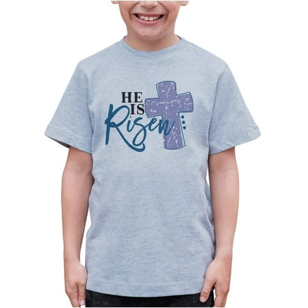 7 ate 9 Apparel Kid s Happy Easter Shirts - He is Risen Cross Grey T-Shirt 5T
7 ate 9 Apparel Kid s Happy Easter Shirts - He is Risen Cross Grey T-Shirt 5T