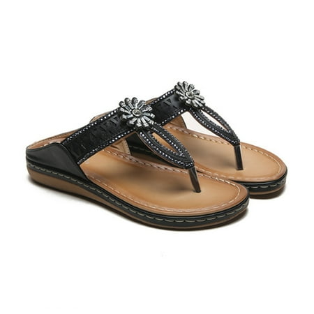 Women Non-slip Sandals Rhinestones Flower Hollow Boho Fashion Flat Slippers for Summer Beach Rhinestones Flower Hollow Boho Non-slip Sandals Flat Slippers For Women Summer Beach Fashion Black 39
Women Non-slip Sandals Rhinestones Flower Hollow Boho Fashion Flat Slippers for Summer Beach Rhinestones Flower Hollow Boho Non-slip Sandals Flat Slippers For Women Summer Beach Fashion Black 39