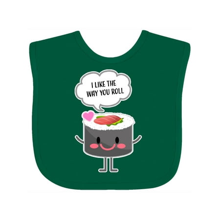 Inktastic Sushi I Like The Way You Roll Gift Baby Boy or Baby Girl Bib