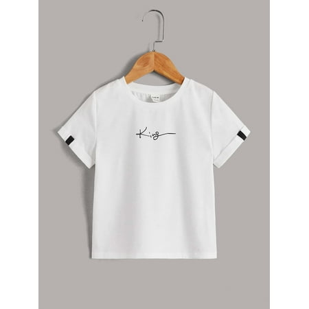 Short Sleeve Toddler Boys Letter Graphic Roll Up Sleeve Tees T Shirt S221904X White 5Y(43IN)
Short Sleeve Toddler Boys Letter Graphic Roll Up Sleeve Tees T Shirt S221904X White 5Y(43IN)