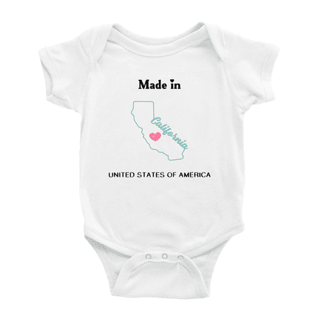Made In California United States of America Baby Clothing Bodysuit 18-24 Months