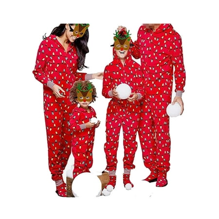 Lookwoild Christmas Family Matching Pajamas Fairy Light Printed Family Sleepwear Christmas Front Zipper Nightwear
Lookwoild Christmas Family Matching Pajamas Fairy Light Printed Family Sleepwear Christmas Front Zipper Nightwear
