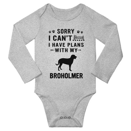 Sorry I Can t I Have Plans With My Broholmer Baby Long Sleeve Jumpsuits (Gray 18-24 Months)
Sorry I Can t I Have Plans With My Broholmer Baby Long Sleeve Jumpsuits (Gray 18-24 Months)