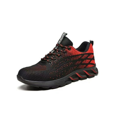 Rockomi Mens Sneakers Lace Up Work Shoes Breathable Safety Men Puncture-proof Anti-smash Working Boots Lightweight Steel Toe Protection Boot Black Red 9
Rockomi Mens Sneakers Lace Up Work Shoes Breathable Safety Men Puncture-proof Anti-smash Working Boots Lightweight Steel Toe Protection Boot Black Red 9