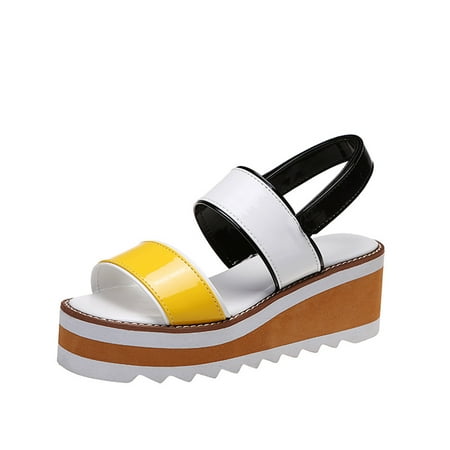 Womens Shoes Fashion Stitching Color Minimalistic Thick Bottom Increased Roman Sandals Summer Open Toe Slide Sandals Comfortable Flats Flip-Flops Casual Platforms Heeled Wedge Sandals A41561
Womens Shoes Fashion Stitching Color Minimalistic Thick Bottom Increased Roman Sandals Summer Open Toe Slide Sandals Comfortable Flats Flip-Flops Casual Platforms Heeled Wedge Sandals A41561
