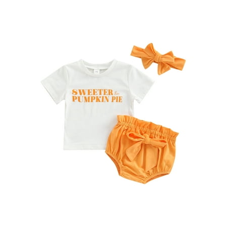 VISgogo 3Pcs Baby Girl Halloween Outfit Letter Print Short Sleeve T-Shirt + Diaper Cover + Headband Set
VISgogo 3Pcs Baby Girl Halloween Outfit Letter Print Short Sleeve T-Shirt + Diaper Cover + Headband Set