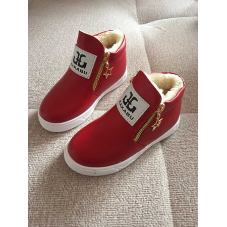 Toyella A new child Martin boots low cylinder short boots autumn winter fashion boots Trendy Baby Shoes Red 30 Cotton
Toyella A new child Martin boots low cylinder short boots autumn winter fashion boots Trendy Baby Shoes Red 30 Cotton