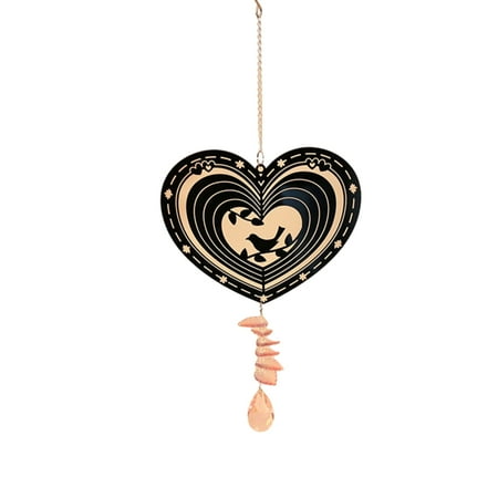 Stainless Steel Heart Wind Spinner Creative Crystal Wind Chimes Pendant for Home Home Garden Courtyard Heart Wind Spinner Wind Chimes Stainless Steel Crystal Pendant Not Easy to Rust Durable Easy 1
Stainless Steel Heart Wind Spinner Creative Crystal Wind Chimes Pendant for Home Home Garden Courtyard Heart Wind Spinner Wind Chimes Stainless Steel Crystal Pendant Not Easy to Rust Durable Easy 1