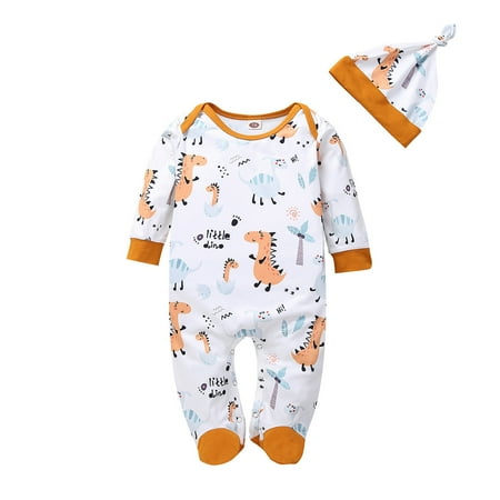 Fesfesfes Newborn Infant Baby Jumpsuit Boys Girls Cartoon Animal Print Romper Jumpsuit +Hat Sets Sale Tops on Clearance
Fesfesfes Newborn Infant Baby Jumpsuit Boys Girls Cartoon Animal Print Romper Jumpsuit +Hat Sets Sale Tops on Clearance