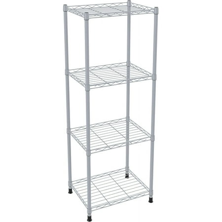 4 Tier Fixed Layer Spacing Storage Shelf Metal Storage Rack Wire Shelving Unit Storage Shelves Metal 528Lbs Capacity 17 L x 13 W x 47 H for Pantry Closet Kitchen Laundry Grey
4 Tier Fixed Layer Spacing Storage Shelf Metal Storage Rack Wire Shelving Unit Storage Shelves Metal 528Lbs Capacity 17 L x 13 W x 47 H for Pantry Closet Kitchen Laundry Grey