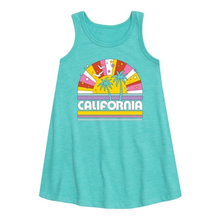 Instant Message - California Sunset - Toddler & Youth Girls A-line Dress