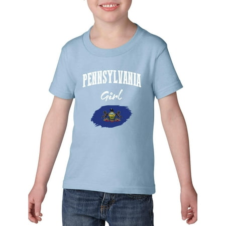 Pennsylvania Girl Heavy Cotton Toddler Kids T-Shirt Tee Clothing