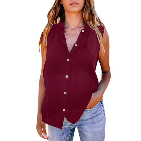 NECHOLOGY Womens T Shirts 5 Way Bra Women Solid Color Sleeveless Tops Shirt Turn Down Collar Top T Shirt Vest Tee Shirt Blouse Simple L Wine Small
NECHOLOGY Womens T Shirts 5 Way Bra Women Solid Color Sleeveless Tops Shirt Turn Down Collar Top T Shirt Vest Tee Shirt Blouse Simple L Wine Small
