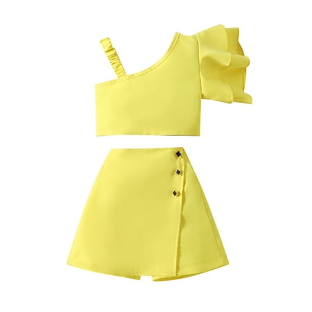 Toddler Girls Sets One Shoulder Tops and Skirt Solid Color Two Piece Set Casual Summer Clothes Outfit Set Boys
Toddler Girls Sets One Shoulder Tops and Skirt Solid Color Two Piece Set Casual Summer Clothes Outfit Set Boys