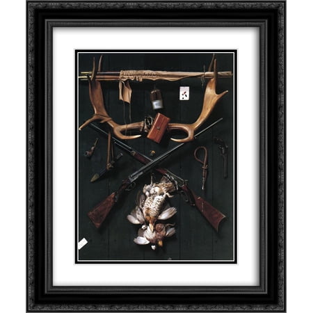 Alexander Pope 2x Matted 20x24 Black Ornate Framed Art Print 'Sportsman's Still Life'