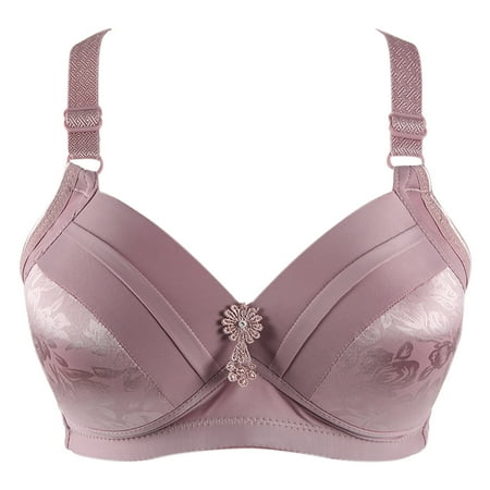 Sksloeg Bra Seamless Full Coverage Underwire Bras Smooth Satin lifting Deep Cup Bra for Heavy Breast Orange 90
Sksloeg Bra Seamless Full Coverage Underwire Bras Smooth Satin lifting Deep Cup Bra for Heavy Breast Orange 90