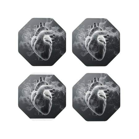 Leather Coasters Set of 4 - Heart Illustration Lightweight Non-Slip Drink Coasters for Desk Anti-Scalding Desk Cup Coasters for Office Table Decor Octagon
Leather Coasters Set of 4 - Heart Illustration Lightweight Non-Slip Drink Coasters for Desk Anti-Scalding Desk Cup Coasters for Office Table Decor Octagon