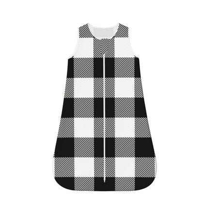 Fotbe White And Black Plaid Pattern Sleep Sack - Baby Wearable Blanket with Zipper Extra Soft Cotton Sleeveless Sleeping Bag for Infants-X-Large
Fotbe White And Black Plaid Pattern Sleep Sack - Baby Wearable Blanket with Zipper Extra Soft Cotton Sleeveless Sleeping Bag for Infants-X-Large