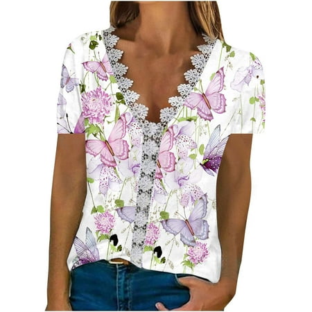 Mrat Corset Tops for Women Short Sleeve V-Neck Blouses Ladies Fashion T-shirt Floral Printed Lace Three Short Sleeve Blouse V-Neck Casual Tops Female Spring Tops
Mrat Corset Tops for Women Short Sleeve V-Neck Blouses Ladies Fashion T-shirt Floral Printed Lace Three Short Sleeve Blouse V-Neck Casual Tops Female Spring Tops