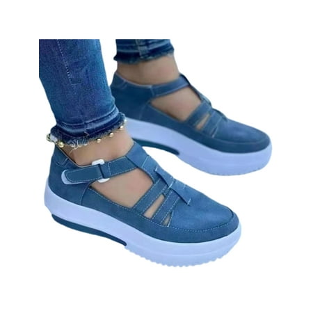 Crocowalk Womens Casual Shoes Platform Loafers Round Toe Walking Shoe Women Mary Jane Sport Breathable T-Strap Blue 7.5
Crocowalk Womens Casual Shoes Platform Loafers Round Toe Walking Shoe Women Mary Jane Sport Breathable T-Strap Blue 7.5