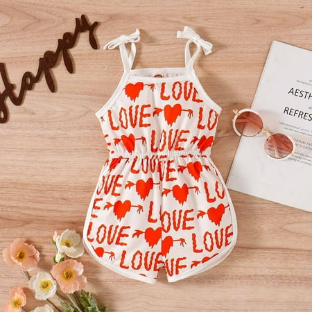Leesechin Baby Bodysuit Valentine s Day Toddler Kids Girl Love Print Sling Jumpsuit Romper Pants on Clearance
Leesechin Baby Bodysuit Valentine s Day Toddler Kids Girl Love Print Sling Jumpsuit Romper Pants on Clearance