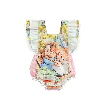 Imcute Easter Infant Baby Girls Sleeveless Bunny Ruffle Lace Print Romper One Piece Summer Clothes Pink 18-24 Months
Imcute Easter Infant Baby Girls Sleeveless Bunny Ruffle Lace Print Romper One Piece Summer Clothes Pink 18-24 Months