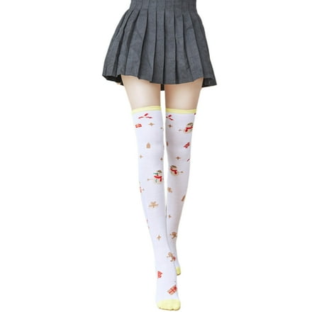 Ziizwfa Women Over Knee Socks Cartoon Snowman Printed Thigh High Stockings for Christmas
Ziizwfa Women Over Knee Socks Cartoon Snowman Printed Thigh High Stockings for Christmas