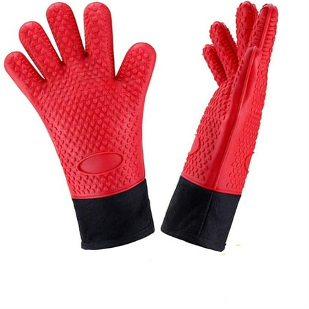 Silicone Oven Mit Red Heat Resistant Cooking Gloves Extra Long Kitchen Mitts Set with Inner Cotton Layer
Silicone Oven Mit Red Heat Resistant Cooking Gloves Extra Long Kitchen Mitts Set with Inner Cotton Layer