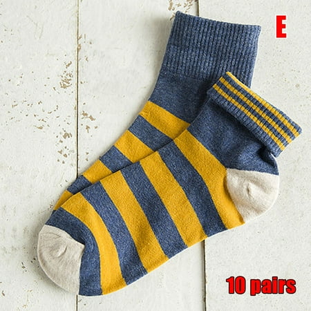 Liveday 10 Pair Women Cotton Socks Casual Stripe Lady Ankle Socks for Winter Autumn New
Liveday 10 Pair Women Cotton Socks Casual Stripe Lady Ankle Socks for Winter Autumn New