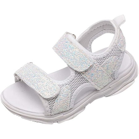 Girls Sandals Open Toe Soft Sandals Glitter Hook Loop Shoes Summer Fashion for Toddler/Little Kid/Big Kid
Girls Sandals Open Toe Soft Sandals Glitter Hook Loop Shoes Summer Fashion for Toddler/Little Kid/Big Kid