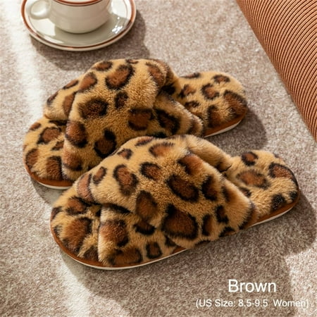 Furry Memory Foam Slippers Open Toe Fluffy Cross Band Slide Slippers House Slippers Fuzzy Slippers for Women BROWN US SIZE: 8.5-9.5 WOMEN
Furry Memory Foam Slippers Open Toe Fluffy Cross Band Slide Slippers House Slippers Fuzzy Slippers for Women BROWN US SIZE: 8.5-9.5 WOMEN