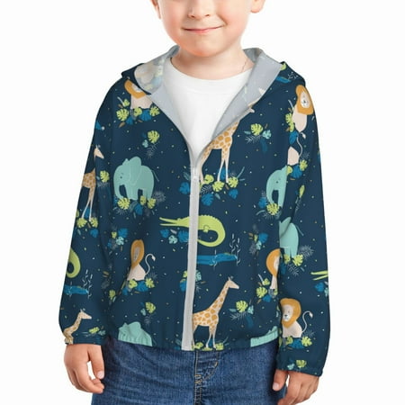 Goofa Tropical Animals Printed Kids Zip-Up Hoodie Girls Boys UPF50+ Sun Protection Jacket Hooded Cooling Shirt-4 Years
Goofa Tropical Animals Printed Kids Zip-Up Hoodie Girls Boys UPF50+ Sun Protection Jacket Hooded Cooling Shirt-4 Years