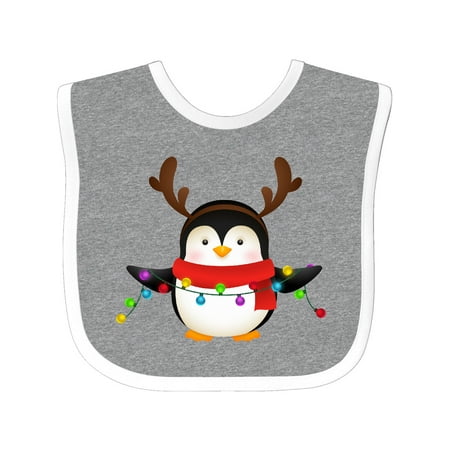 Inktastic Penguin Xmas Gift Baby Boy or Baby Girl Bib