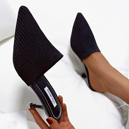 Women Shoes Fashion Womens High Heels Breathable Slip On Shoes Casual Sandals Black 8
Women Shoes Fashion Womens High Heels Breathable Slip On Shoes Casual Sandals Black 8