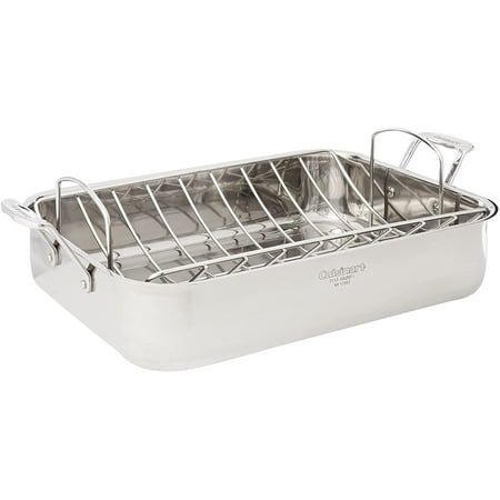 JIUJIANG 7117-16UR Chef s Classic 16-Inch Rectangular Roaster with Rack Stainless Steel
JIUJIANG 7117-16UR Chef s Classic 16-Inch Rectangular Roaster with Rack Stainless Steel