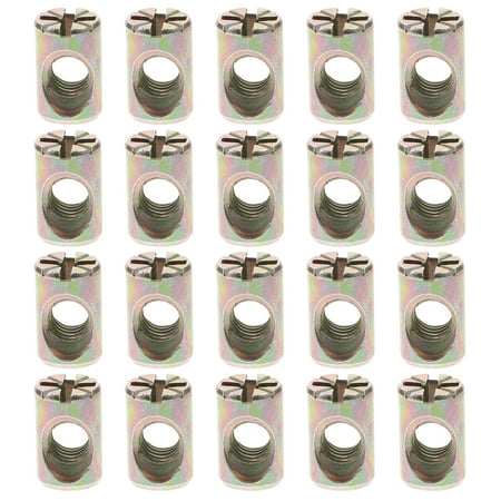 20pcs Barrel Nut M6x15mm Cross Dowel Slotted Nut Crib Replacement Hardware Kit
