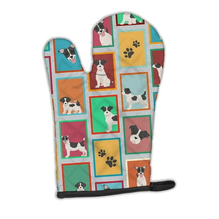 Lots of Jack Russell Terrier Oven Mitt 8.5 in x 12 in