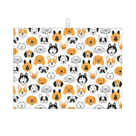 Dish Drying Mat Dog Faces Highly Absorbent Microfiber Drying Mat Kitchen Counter or Sink Drawer Liner 18x24 Kitchen Drying Mat Coffee Mat Kitchen Essentials
Dish Drying Mat Dog Faces Highly Absorbent Microfiber Drying Mat Kitchen Counter or Sink Drawer Liner 18x24 Kitchen Drying Mat Coffee Mat Kitchen Essentials