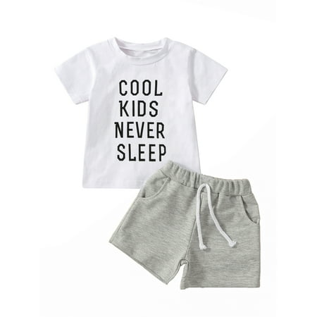 Baby Boys Shorts Set Short Sleeve Letters Print T-shirt with Elastic Waist Shorts Summer Outfit
Baby Boys Shorts Set Short Sleeve Letters Print T-shirt with Elastic Waist Shorts Summer Outfit