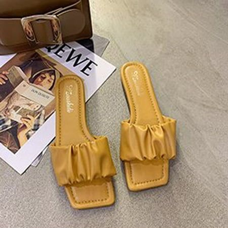 FITORON Women s Slippers- Flat Shoes Open Toe New Summer Products Solid Sandals Yellow 38
FITORON Women s Slippers- Flat Shoes Open Toe New Summer Products Solid Sandals Yellow 38