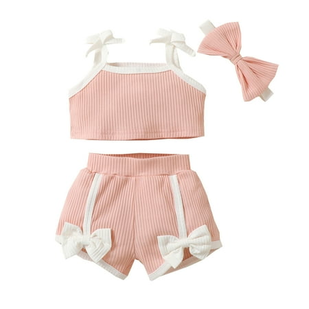 GWAABD Toddler Girls Summer Outfit Pink Cotton Blend Toddler Girls Sleeveless Solid Ribbed Vest Tops Bowknot Shorts Headbands Outfits 70
GWAABD Toddler Girls Summer Outfit Pink Cotton Blend Toddler Girls Sleeveless Solid Ribbed Vest Tops Bowknot Shorts Headbands Outfits 70