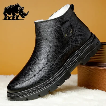 Men‘s Leather Wear-resistant Shoes Warm Fleece Comfortable Slip On Snow Boots Winter
Men‘s Leather Wear-resistant Shoes Warm Fleece Comfortable Slip On Snow Boots Winter