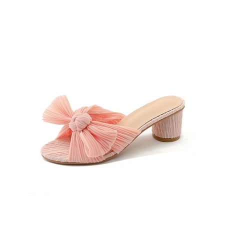 Sanviglor Women Heeled Sandal Ankle Strap Casual Shoes Chunky Block Sandals Office Non Slip Lightweight Dress Shoe Elegant Bow Heels Slip On Pink 5
Sanviglor Women Heeled Sandal Ankle Strap Casual Shoes Chunky Block Sandals Office Non Slip Lightweight Dress Shoe Elegant Bow Heels Slip On Pink 5